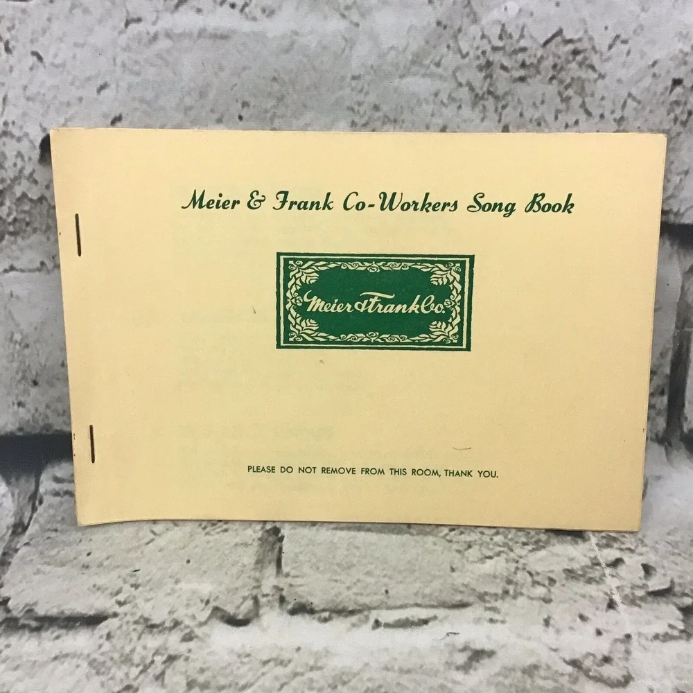 Vintage 60's Meier & Frank Co-Workers Song Book Paperback Staple Bound Booklet